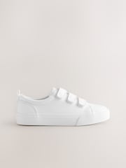 White Standard Fit (F) Touch Fastening Smart Casual Trainers - Image 2 of 5