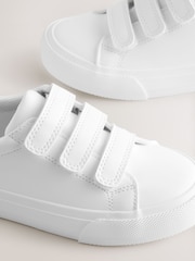 White Standard Fit (F) Touch Fastening Smart Casual Trainers - Image 3 of 5
