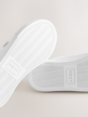 White Standard Fit (F) Touch Fastening Smart Casual Trainers - Image 5 of 5