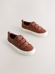 Tan Brown Standard Fit (F) Touch Fastening Smart Casual Trainers - Image 1 of 5