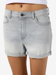 NOISY MAY Grey High Waist Denim Shorts - Image 4 of 5