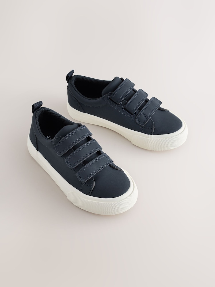 Navy Standard Fit (F) Touch Fastening Smart Casual Trainers - Image 1 of 5