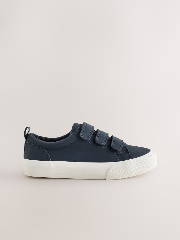 Navy Standard Fit (F) Touch Fastening Smart Casual Trainers - Image 2 of 5