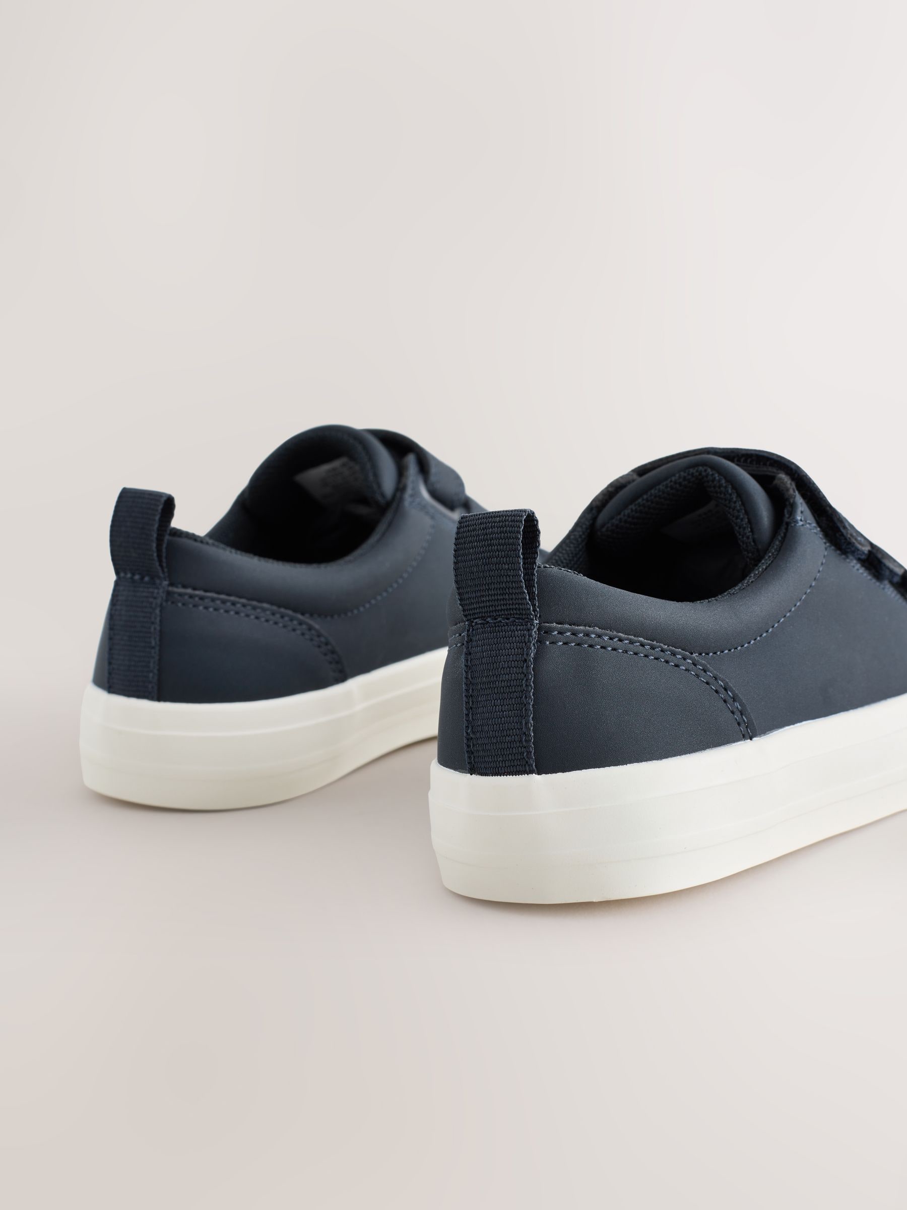 Buy Navy Blue Standard Fit (F) Touch Fastening Smart Trainers from