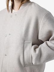 NOISY MAY Grey Croppped Bomber Jacket - Image 3 of 6