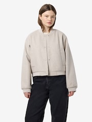 NOISY MAY Grey Croppped Bomber Jacket - Image 4 of 6