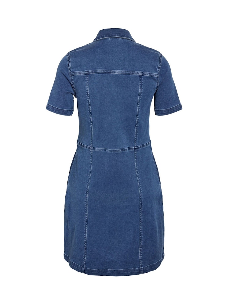 NOISY MAY Short Sleeve Denim Shirt Dress - Imagen 4 de 4