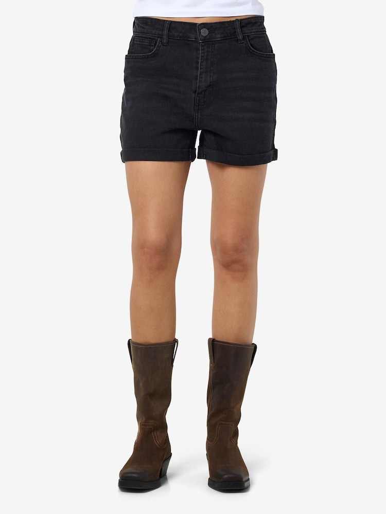 NOISY MAY Black Denim Shorts - Image 1 of 5