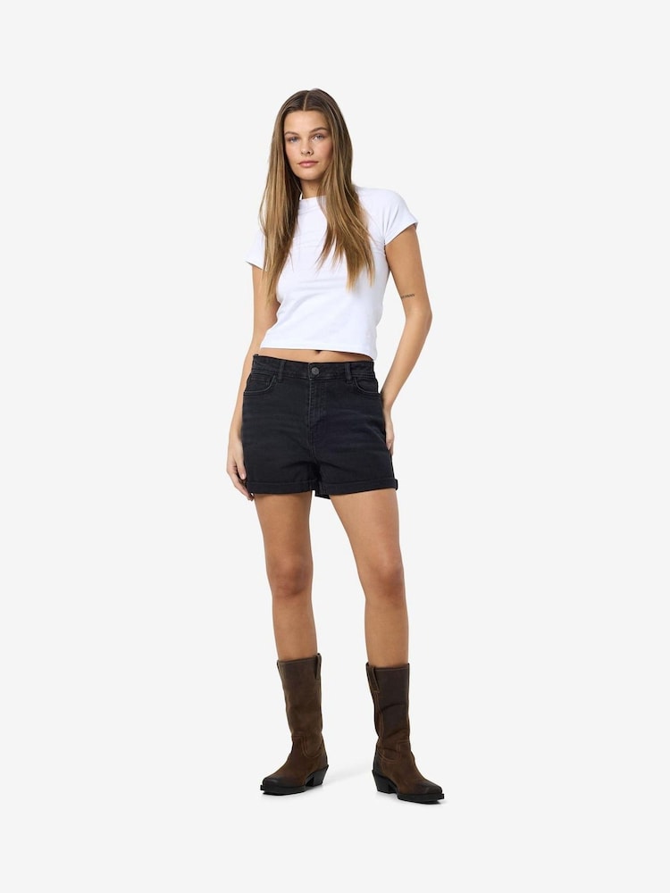 NOISY MAY Black Denim Shorts - Image 2 of 5