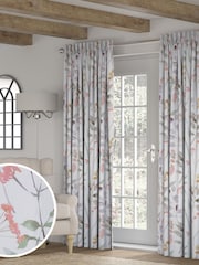 Cream/Pink/Green Isla Floral Made to Measure Curtains - Image 1 of 9