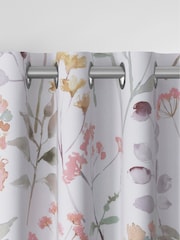 Cream/Pink/Green Isla Floral Made to Measure Curtains - Image 8 of 9