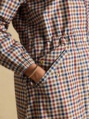 Joules Holkham Gingham Waterproof Packable Raincoat With Hood - Image 7 of 14