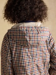 Joules Holkham Gingham Waterproof Packable Raincoat With Hood - Image 9 of 14