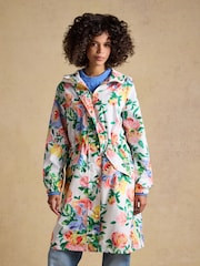 Joules Holkham Floral Waterproof Packable Raincoat With Hood - Image 1 of 12