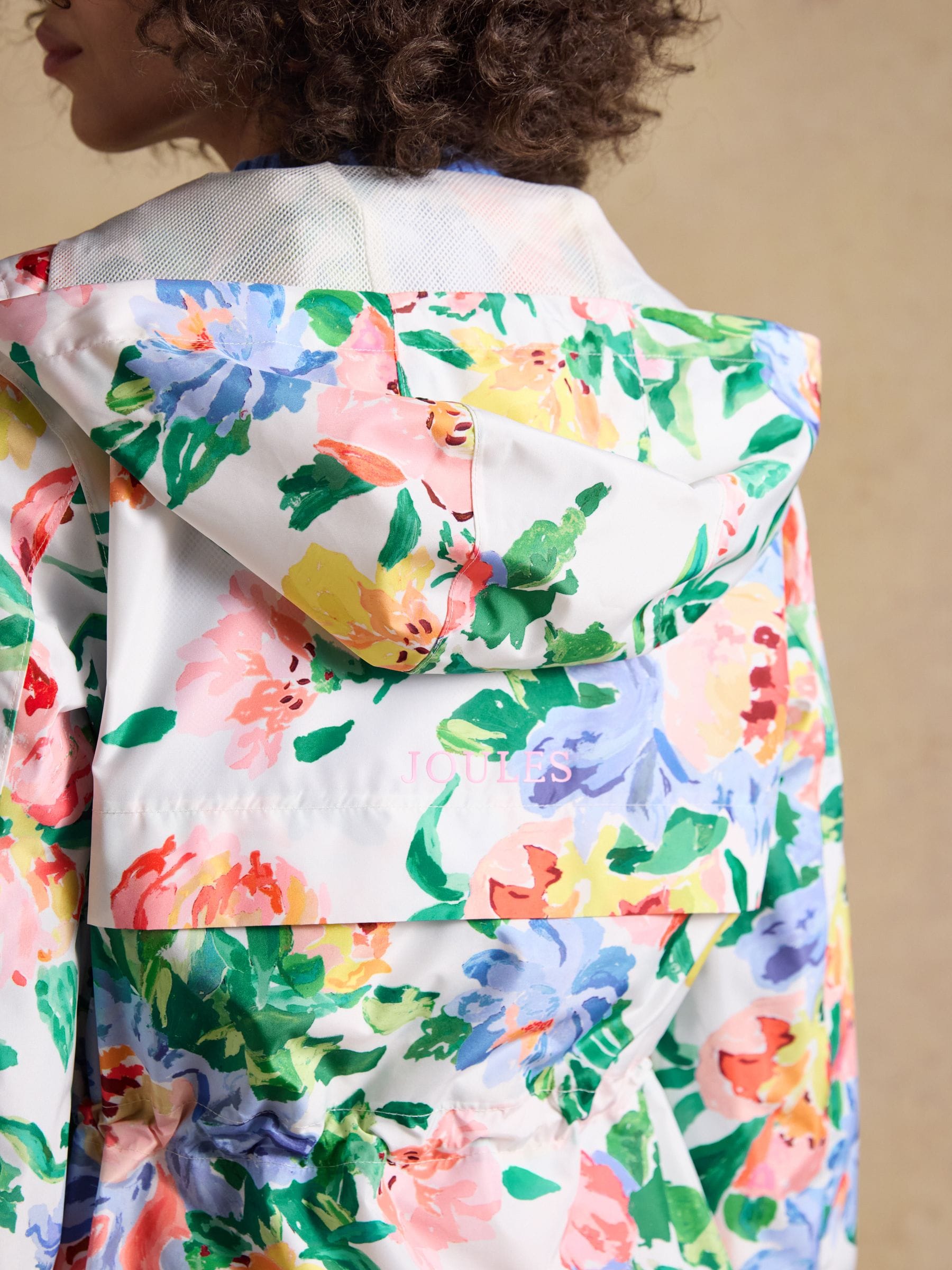 Buy Joules Holkham Artist Floral Waterproof Packable Raincoat With