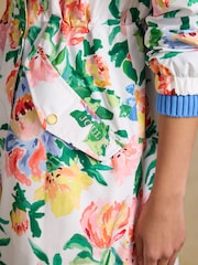 Joules Holkham Floral Waterproof Packable Raincoat With Hood - Image 6 of 12