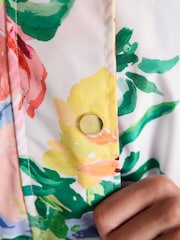 Joules Holkham Floral Waterproof Packable Raincoat With Hood - Image 7 of 12