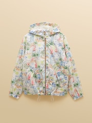 Blanc imprimé côtier - Imperméable Joules Rainly pliable avec capuche - Image 14 de 14