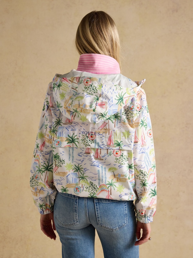 Küstenszenen-Print - Joules Rainly Wasserdichter, verstaubarer Regenmantel mit Kapuze - Bild 2 von 9