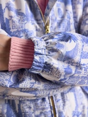 Cream & Blå - Joules Rainly vandtæt, pakkevenlig regnfrakke med hætte - Billede 5 af 13