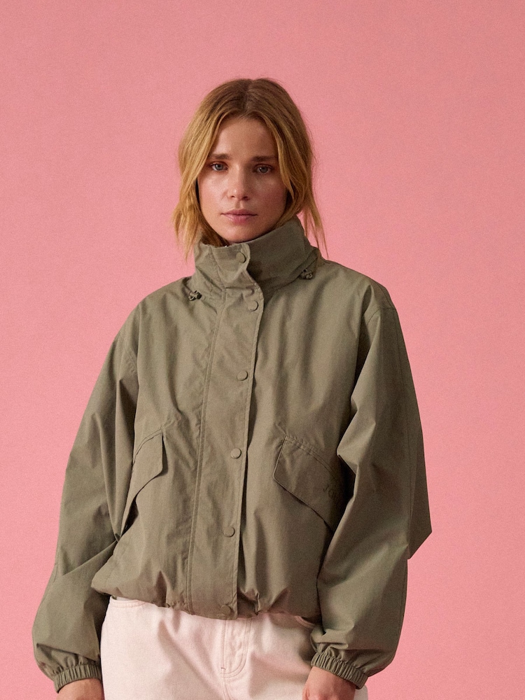 Joules Hove Khaki Green Waterproof Windbreaker Jacket - Image 1 of 16