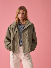 Joules Hove Khaki Green Waterproof Windbreaker Jacket - Image 4 of 16