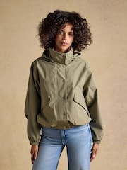 Joules Hove Khaki Green Waterproof Windbreaker Jacket - Image 6 of 16