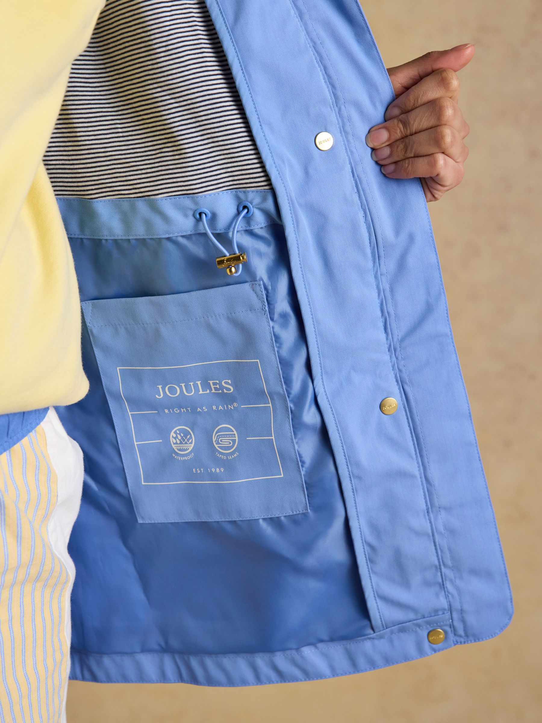 Buy Joules Portwell Blue Hooded Waterproof Raincoat from Next USA