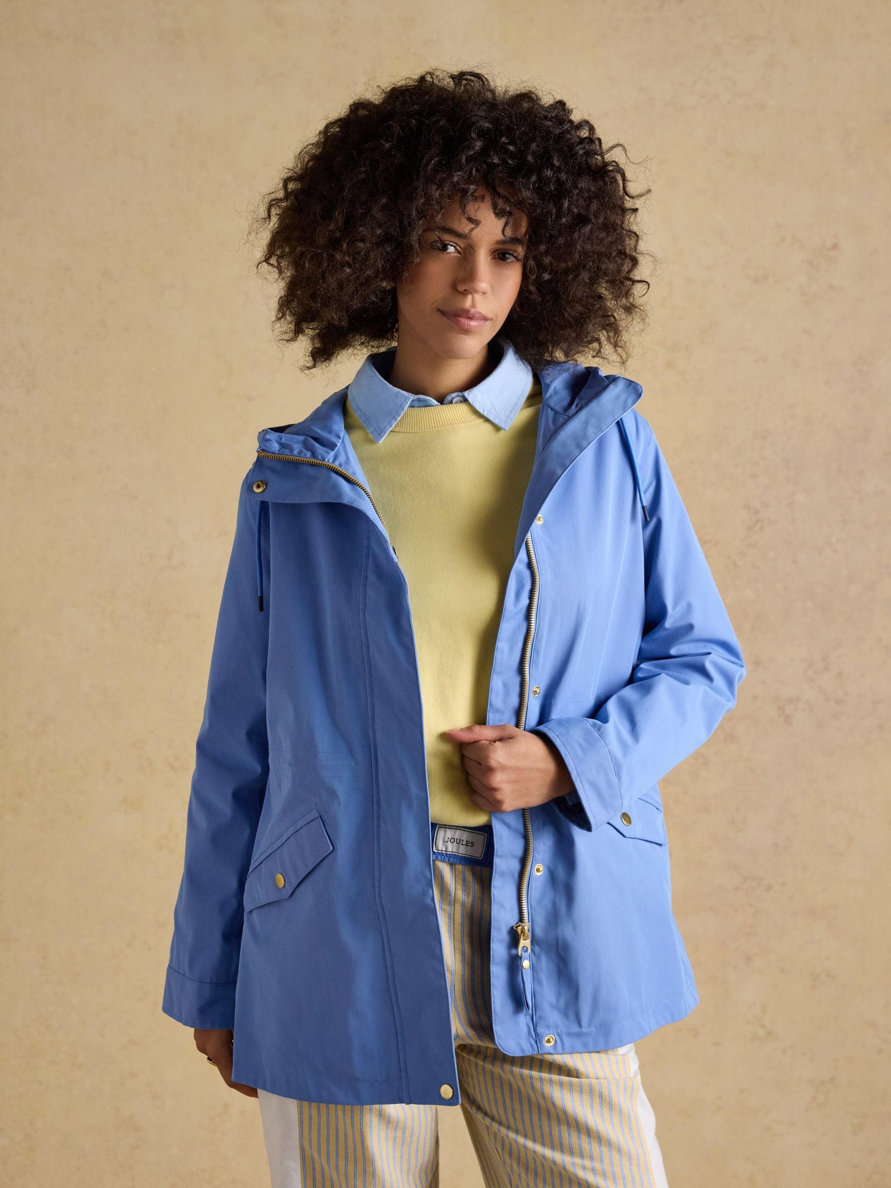 Buy Joules Portwell Blue Hooded Waterproof Raincoat from Next USA
