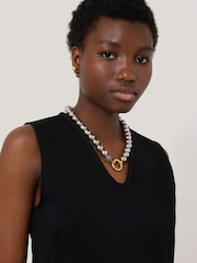 Jigsaw Statement Bead Necklace - صورة 3 من 3