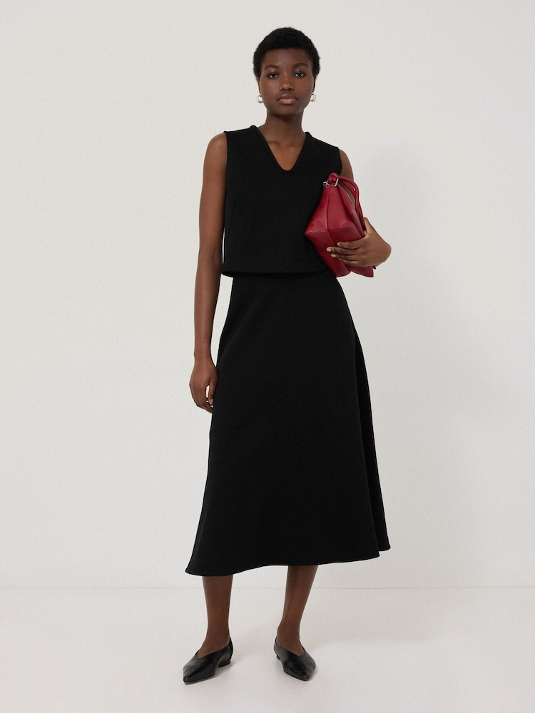 Jigsaw Black Structured Jersey Skirt - Image 1 of 4