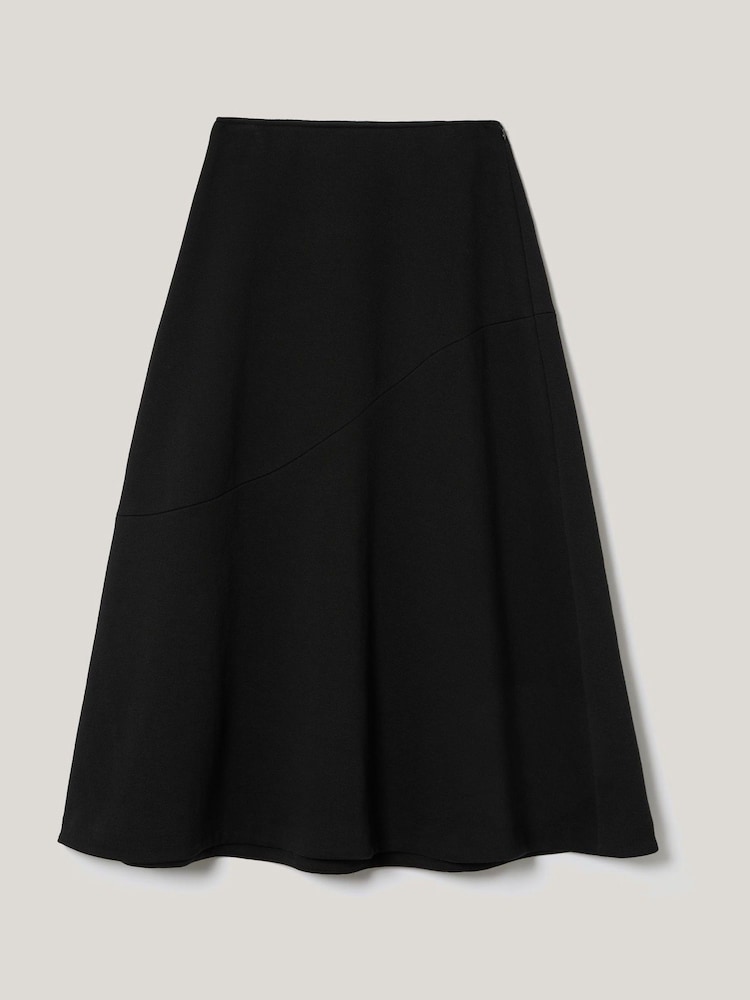 Jigsaw Black Structured Jersey Skirt - Image 4 of 4