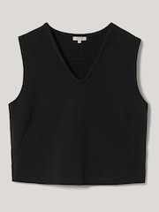 Jigsaw Black Structured Jersey Top - Image 5 of 5
