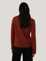 Jigsaw Red Wool Blend Collar Jumper - Image 4 of 4