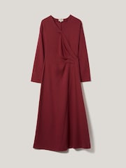 Jigsaw Red Mock Wrap Jersey Dress - Image 3 of 3