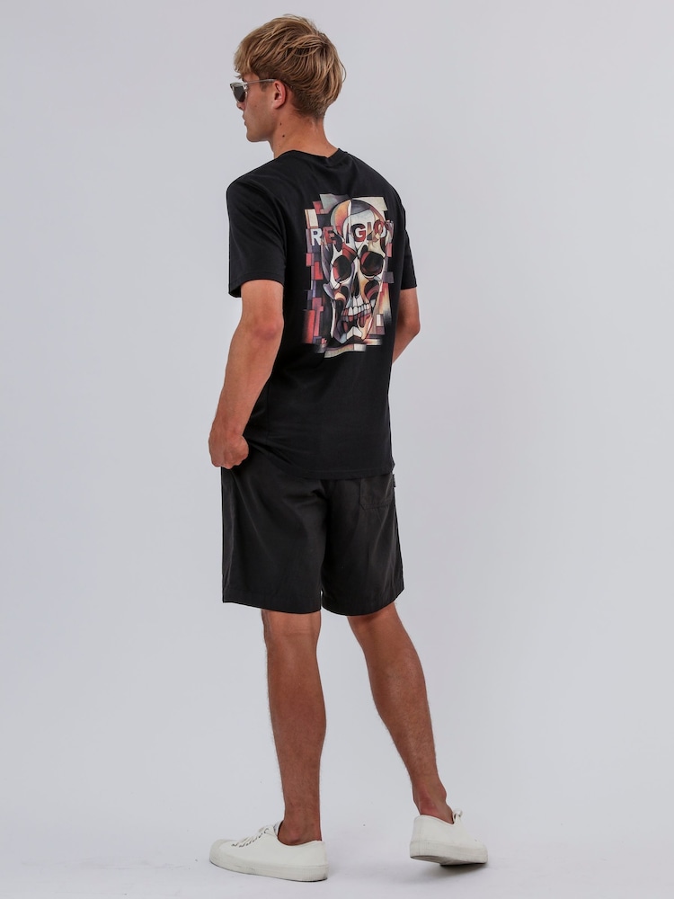 Religion Black Abstract 100% Cotton T-Shirt - Image 6 of 6