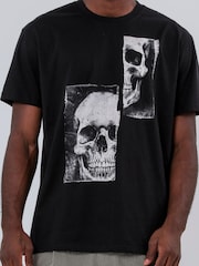 Religion Black Patch Skull 100% Cotton T-Shirt - Image 2 of 6