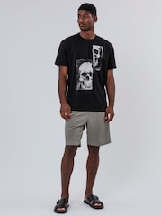 Religion Black Patch Skull 100% Cotton T-Shirt - Image 5 of 6