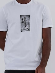 Religion White Crack Skeleton 100% Cotton T-Shirt - Image 1 of 5