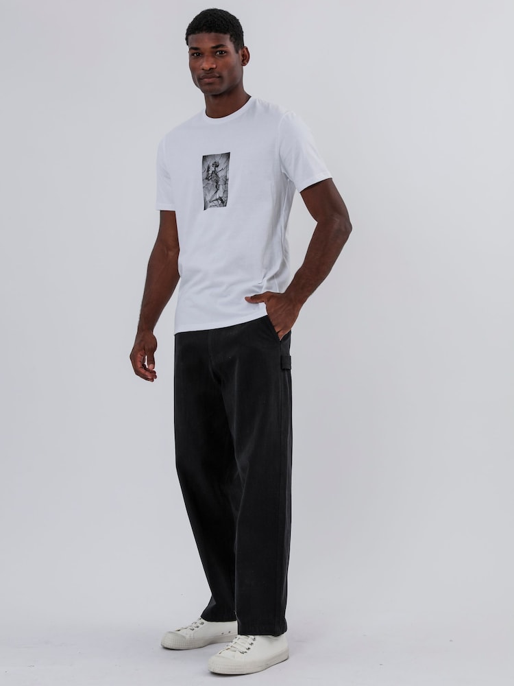 Religion White Crack Skeleton 100% Cotton T-Shirt - Image 2 of 5 Religion White Crack Skeleton 100% Cotton T-Shirt - Image 2 of 5