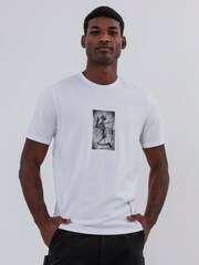 Religion White Crack Skeleton 100% Cotton T-Shirt - Image 4 of 5