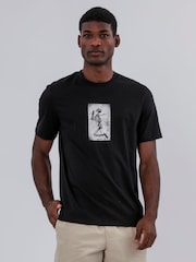 Religion Black Crack Skeleton 100% Cotton T-Shirt - Image 1 of 5