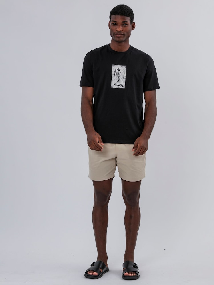 Religion Black Crack Skeleton 100% Cotton T-Shirt - Image 2 of 5