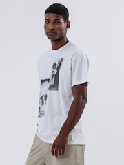 Religion White Patch Skull 100% Cotton T-Shirt - Image 4 of 6