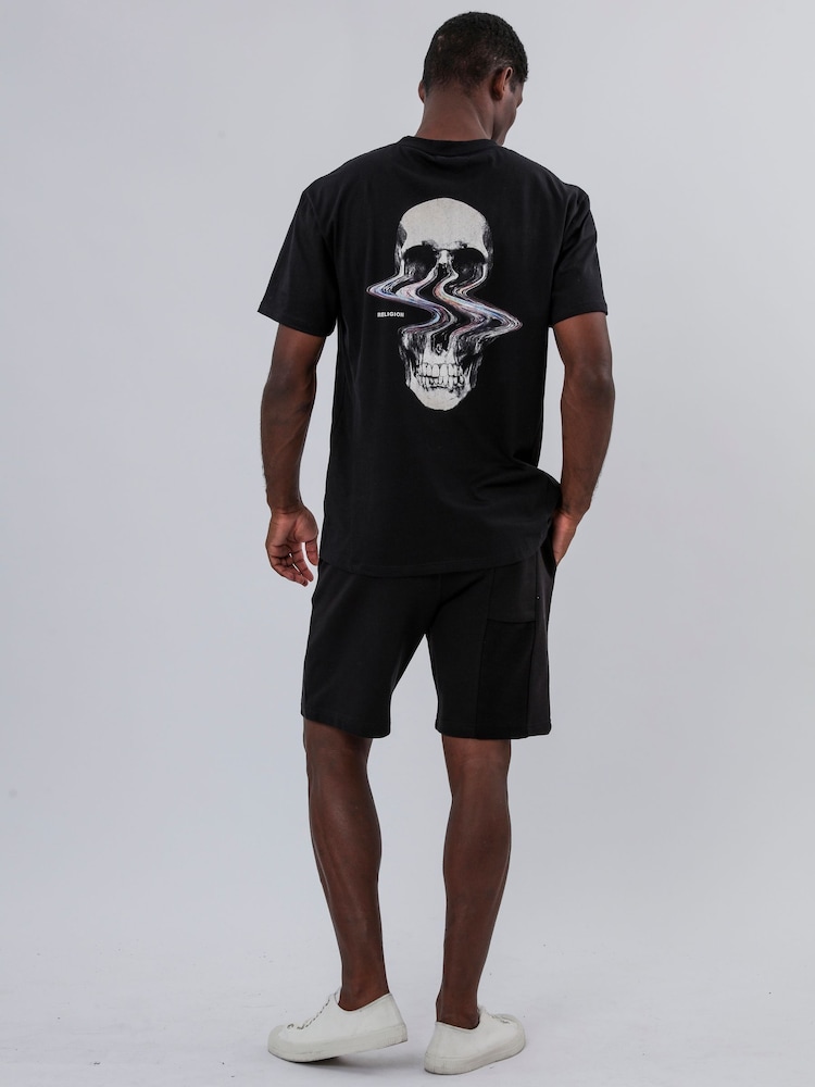 Religion Black Distorted Skull 100% Cotton T-Shirt - Image 3 of 6