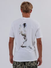 Religion White Water Colour Skeleton 100% Cotton T-Shirt - Image 1 of 5