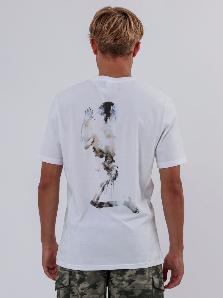 Religion White Water Colour Skeleton 100% Cotton T-Shirt - Image 1 of 5