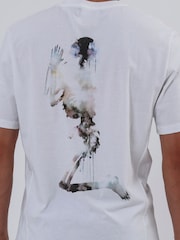 Religion White Water Colour Skeleton 100% Cotton T-Shirt - Image 5 of 5