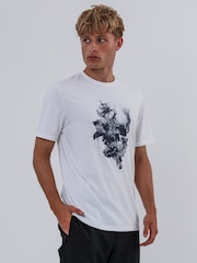 Religion White Water Colour Skull 100% Cotton T-Shirt - Image 2 of 5