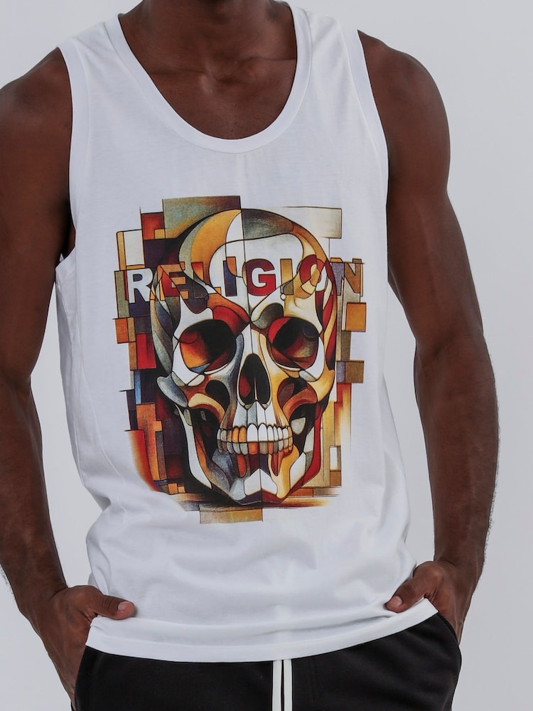 Religion Abstract 100% Cotton Vest - Image 1 of 6